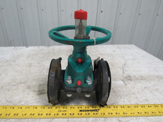 TRU-TECH 2AAAJ-CA-M-2 TRU-FLOW Rubber Diaphragm Manual Valve 2" Flange DI 175PSI