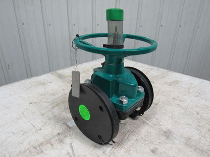 TRU-TECH 3AAAJ-CA-M2 Tru-Flow Rubber Diaphragm Manual Valve 3" Flanged 150 PSI