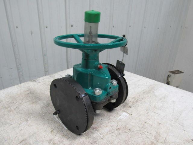 TRU-TECH 3AAAJ-CA-M2 Tru-Flow Rubber Diaphragm Manual Valve 3" Flanged 150 PSI