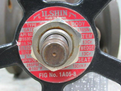 ILSHIN A105N 2" CL 150 Gate Valve 285PSI@ 100f N.O.S.