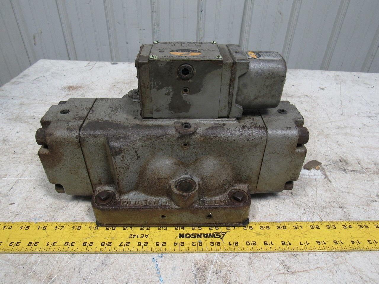 Racine L-30507 3000 PSI 4 Way Hydraulic Solenoid Control Valve 115V Coil