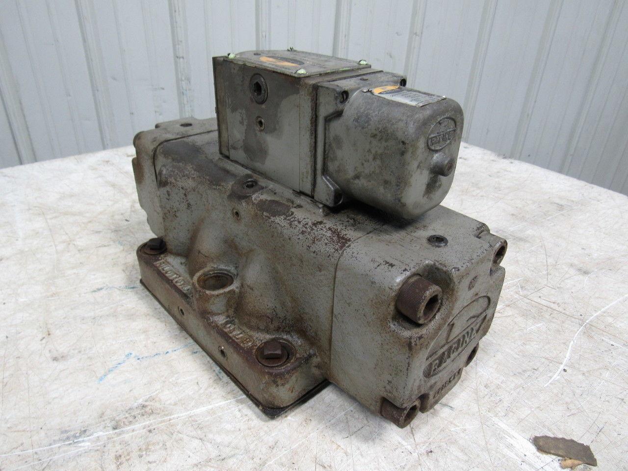 Racine L-30507 3000 PSI 4 Way Hydraulic Solenoid Control Valve 115V Coil