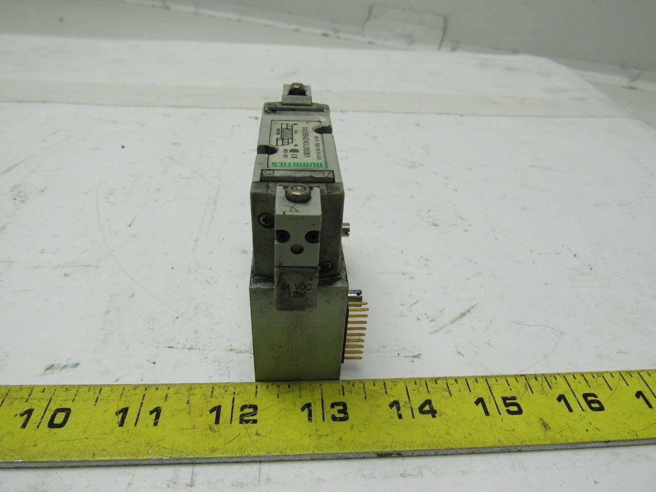 Numatics 042BB4Z4GL00061 Pneumatic Solenoid Valve W/Manifold Block 24VDC 150PSIG