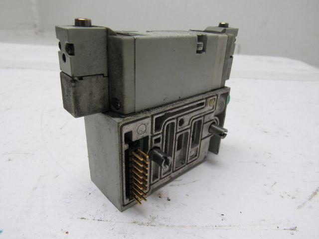 Numatics 042BB4Z4GL00061 Pneumatic Solenoid Valve W/Manifold Block 24VDC 150PSIG