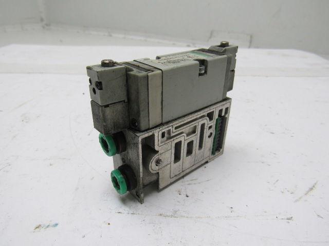 Numatics 042BB4Z4GL00061 Pneumatic Solenoid Valve W/Manifold Block 24VDC 150PSIG