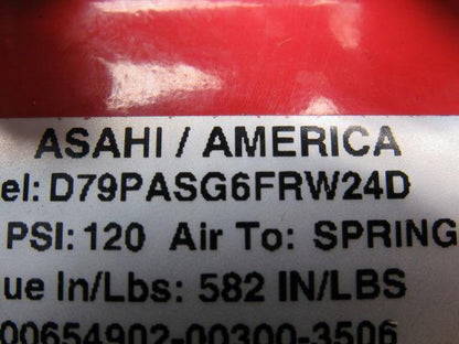 ASHAI/AMERICA D79PASG6FRW24D Pneumatic Actuator Valve Air To Spring 120 Psi Max