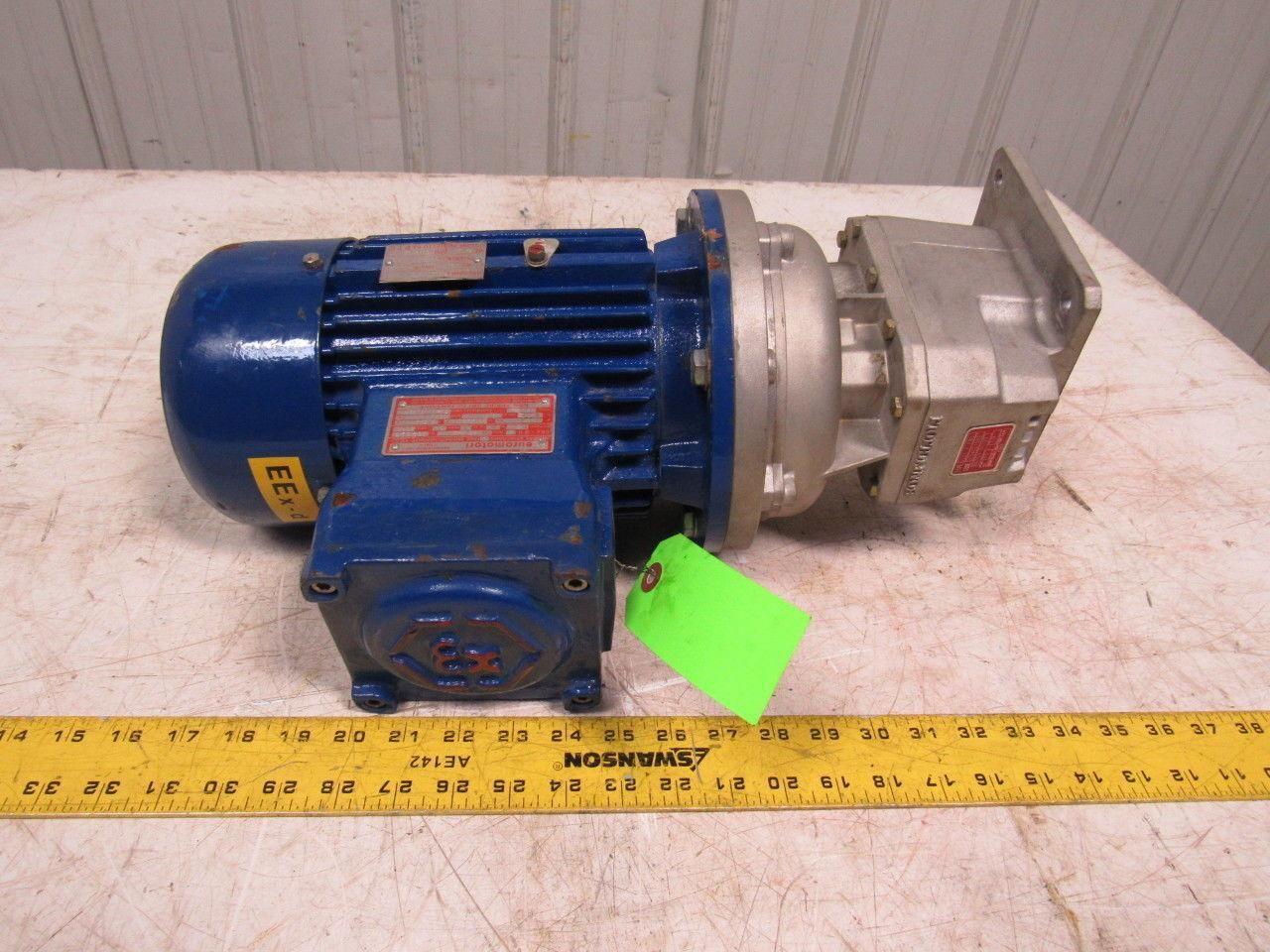 Bonfiglioli S201 F P80 Gear Speed Reducer W/1HP 280/480V Motor