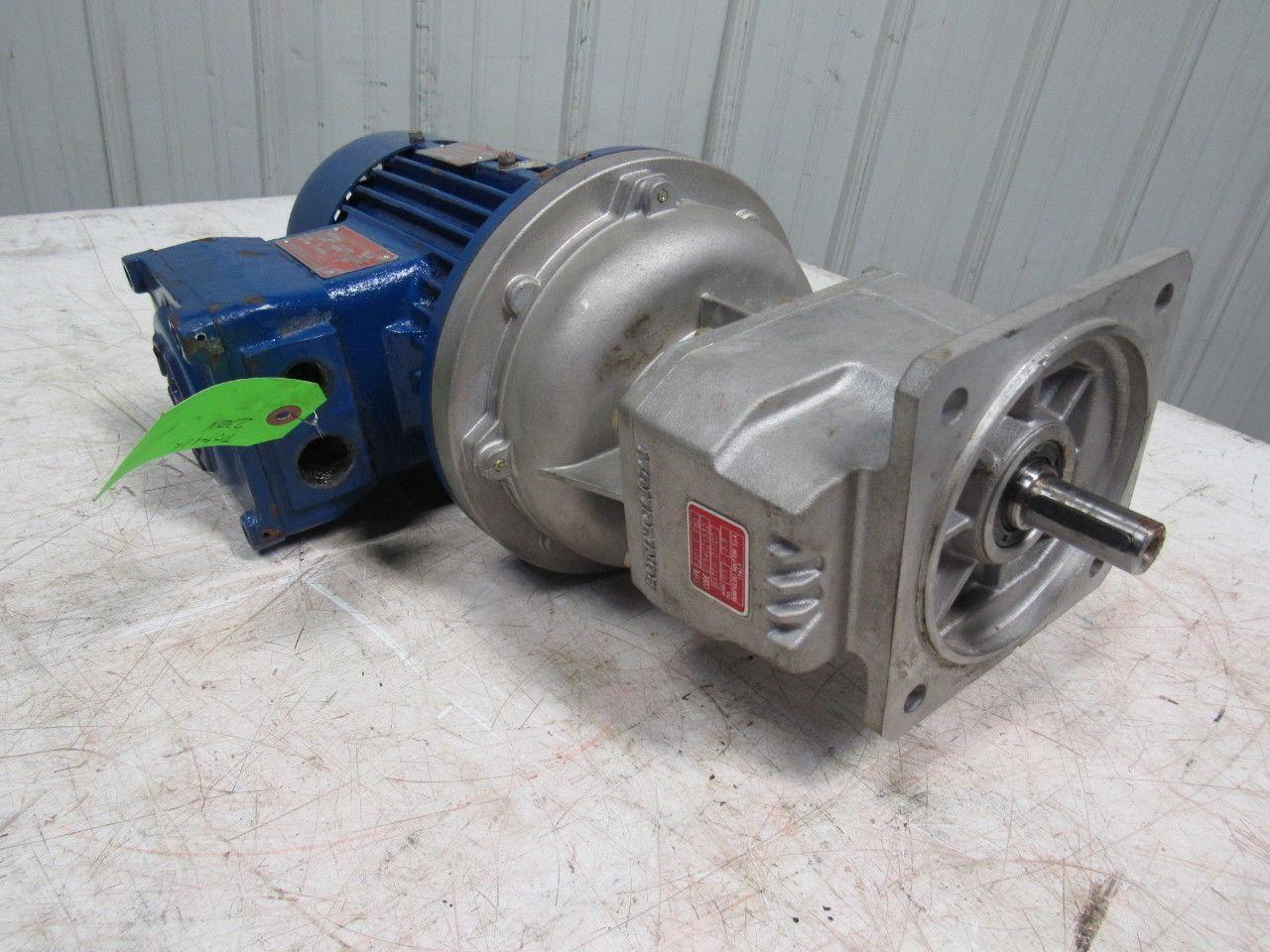 Bonfiglioli S201 F P80 Gear Speed Reducer W/1HP 280/480V Motor