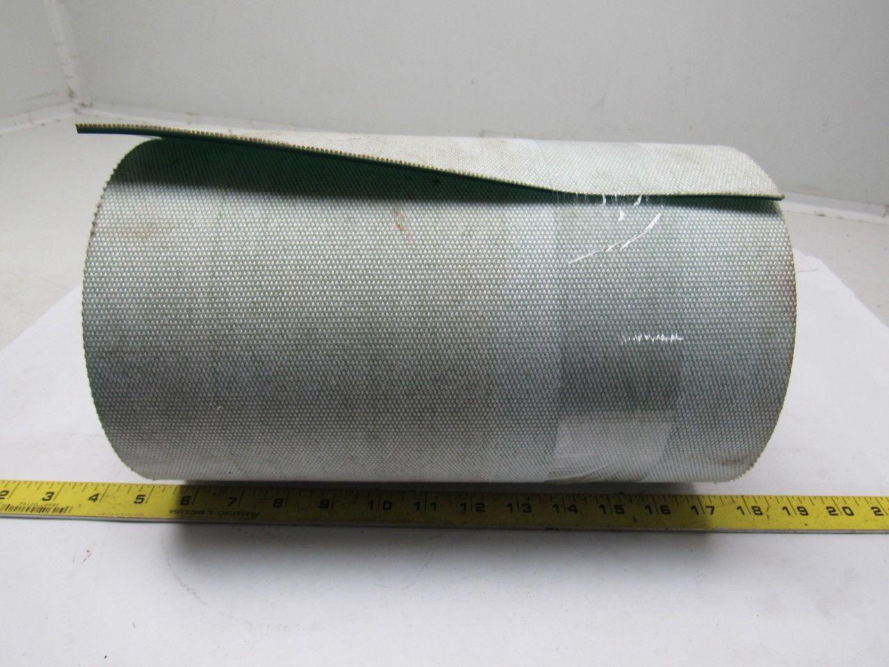 Green Urethane Smooth Top Woven Back Conveyor Belt 22' X 11-5/8" X 0.138"