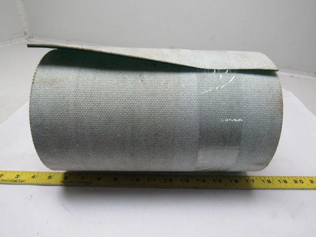 Green Urethane Smooth Top Woven Back Conveyor Belt 22' X 11-5/8" X 0.138"
