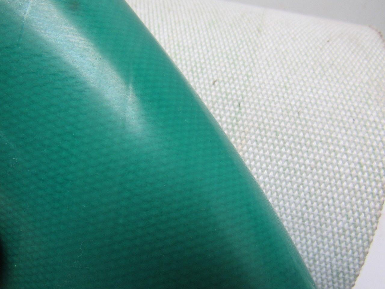 Green Urethane Smooth Top Woven Back Conveyor Belt 22' X 11-5/8" X 0.138"