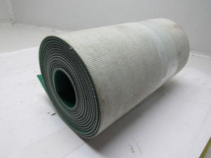 Green Urethane Smooth Top Woven Back Conveyor Belt 16' X 11-1/4" X 0.138"
