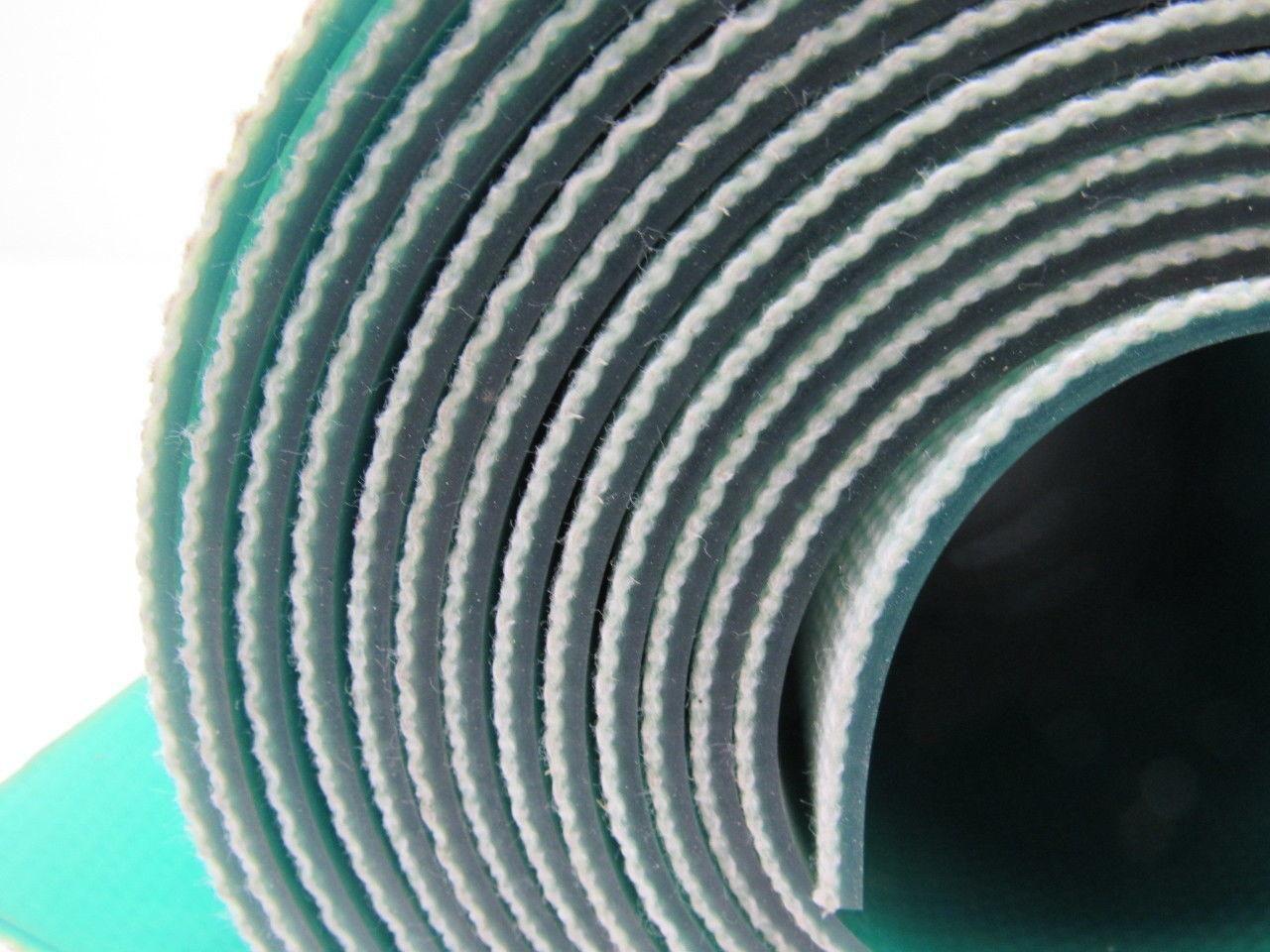 Green Urethane Smooth Top Woven Back Conveyor Belt 16' X 11-1/4" X 0.138"