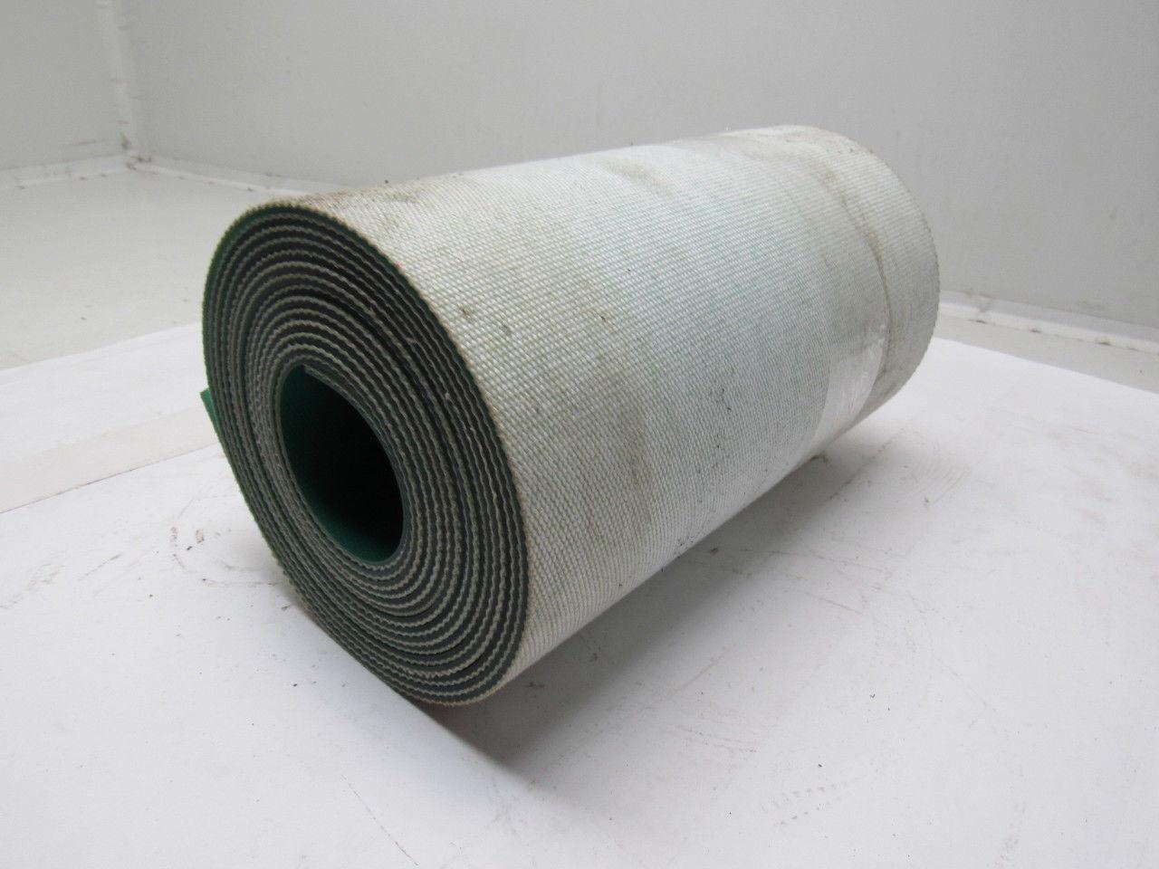 Green Urethane Smooth Top Woven Back Conveyor Belt 17' X 11-3/8" X 0.138"