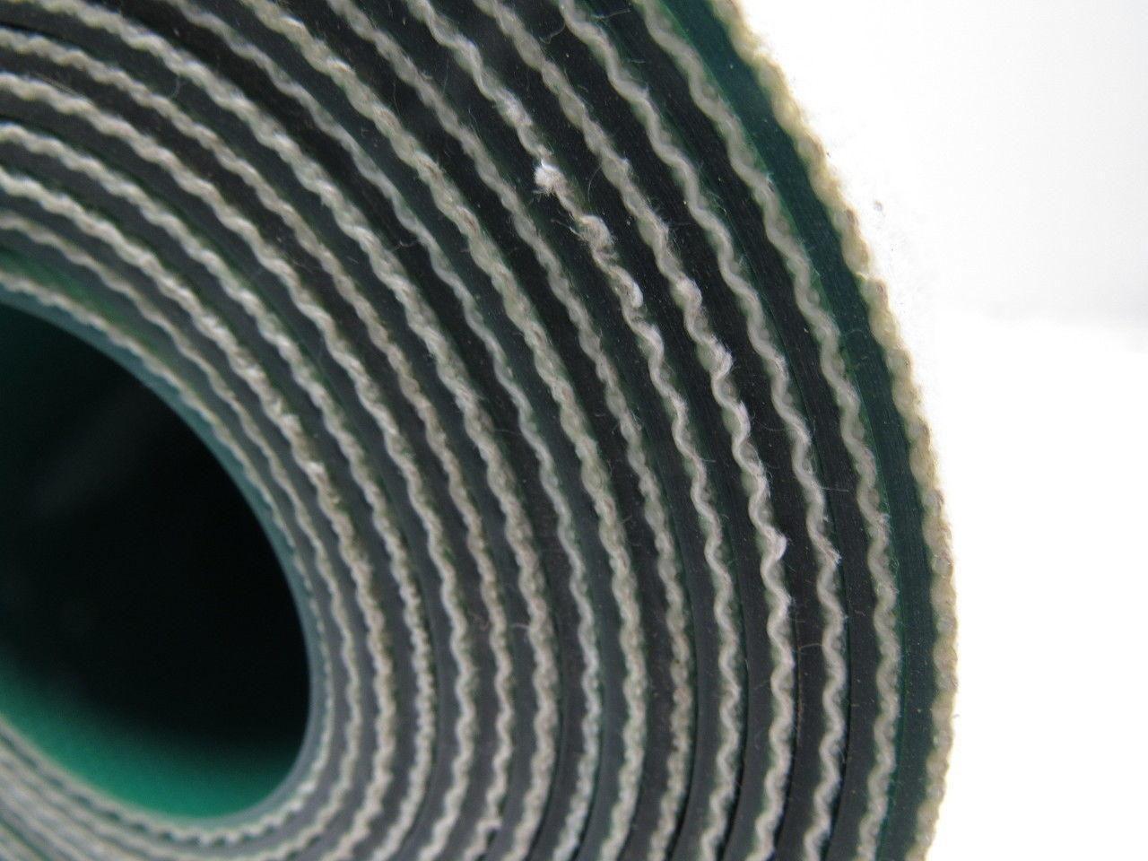 Green Urethane Smooth Top Woven Back Conveyor Belt 17' X 11-3/8" X 0.138"