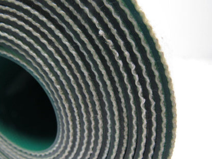 Green Urethane Smooth Top Woven Back Conveyor Belt 17' X 11-3/8" X 0.138"