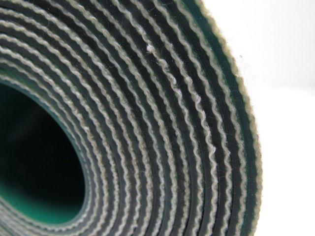 Green Urethane Smooth Top Woven Back Conveyor Belt 17' X 11-3/8" X 0.138"