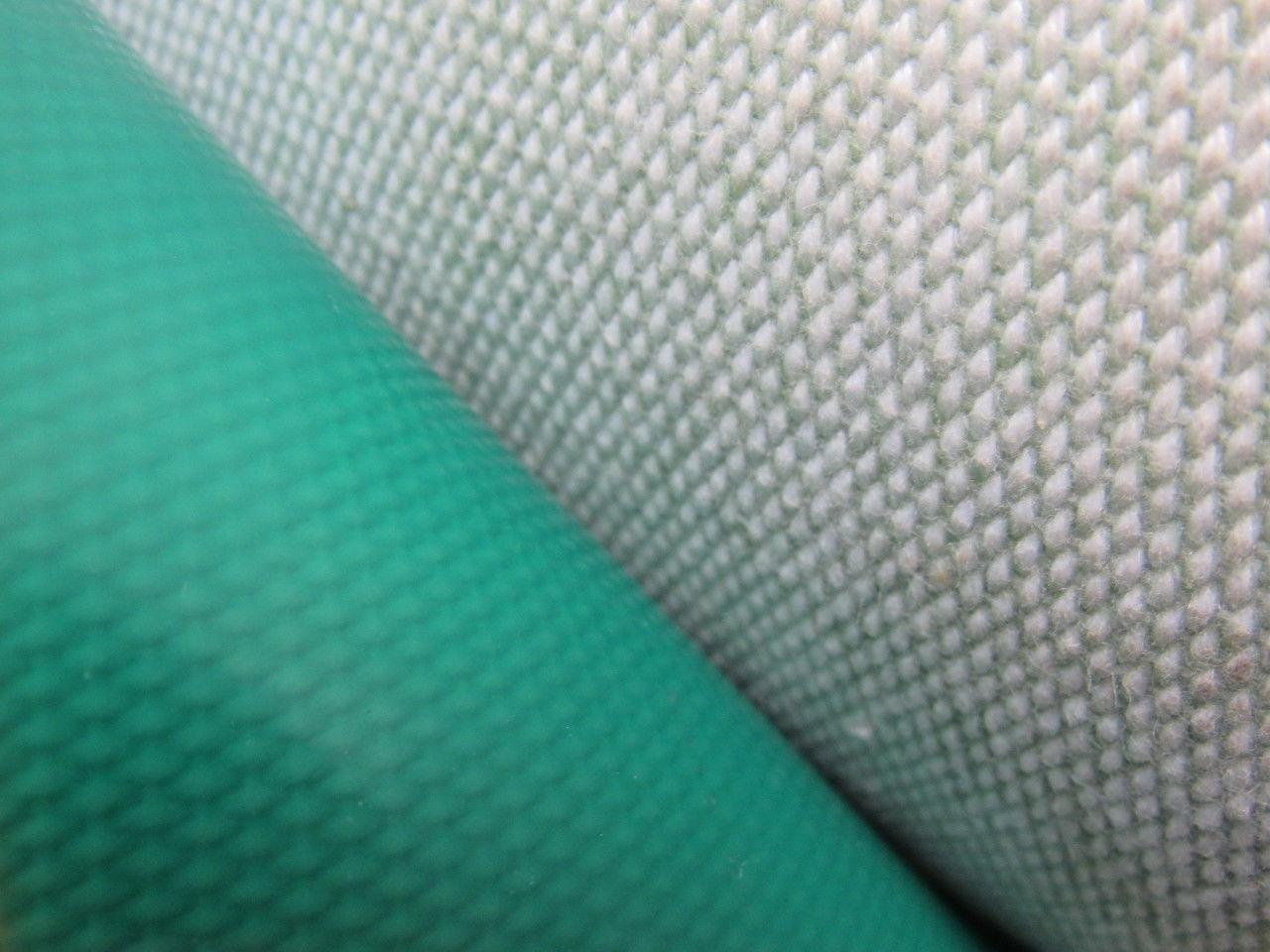 Green Urethane Smooth Top Woven Back Conveyor Belt 17' X 11-3/8" X 0.138"