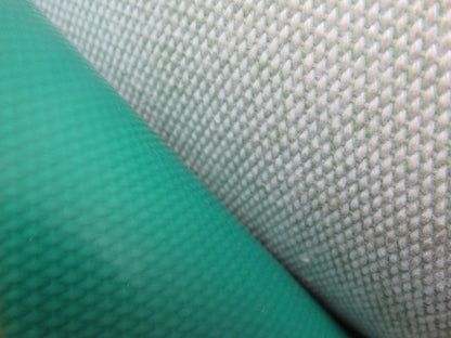 Green Urethane Smooth Top Woven Back Conveyor Belt 17' X 11-3/8" X 0.138"