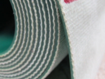 Green Urethane Smooth Top Woven Back Conveyor Belt 14' X 26" X 0.138"