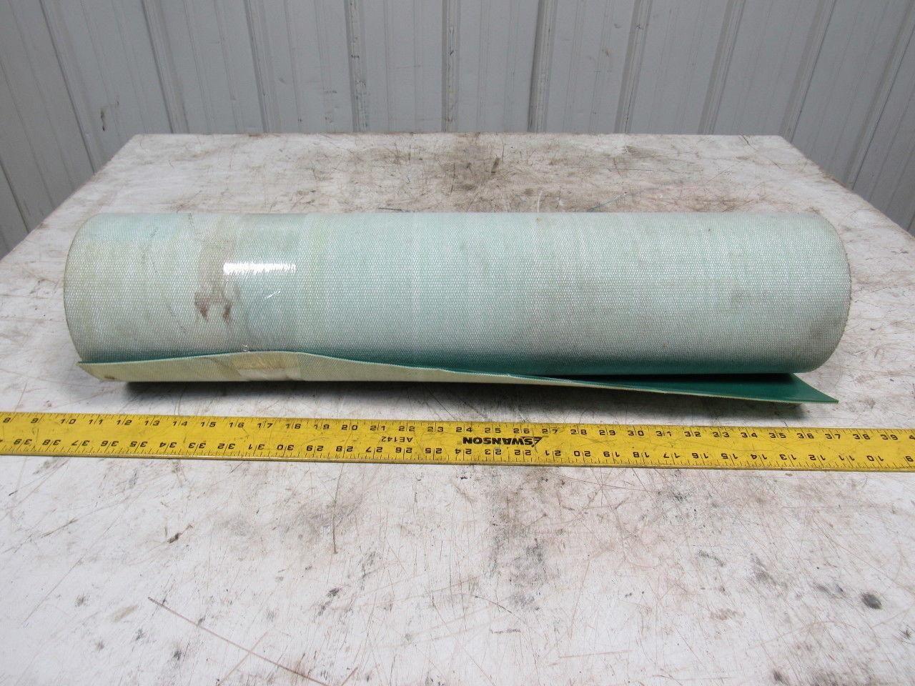 Green Urethane Smooth Top Woven Back Conveyor Belt 14' X 26" X 0.138"