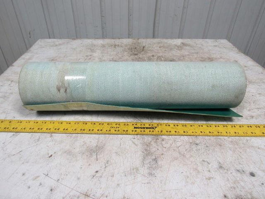 Green Urethane Smooth Top Woven Back Conveyor Belt 14' X 26" X 0.138"