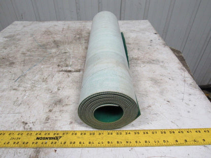 Green Urethane Smooth Top Woven Back Conveyor Belt 14' X 26" X 0.138"