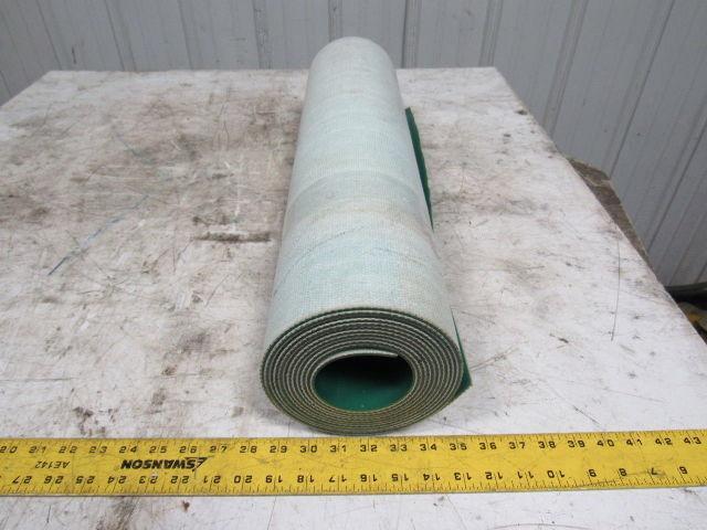 Green Urethane Smooth Top Woven Back Conveyor Belt 14' X 26" X 0.138"