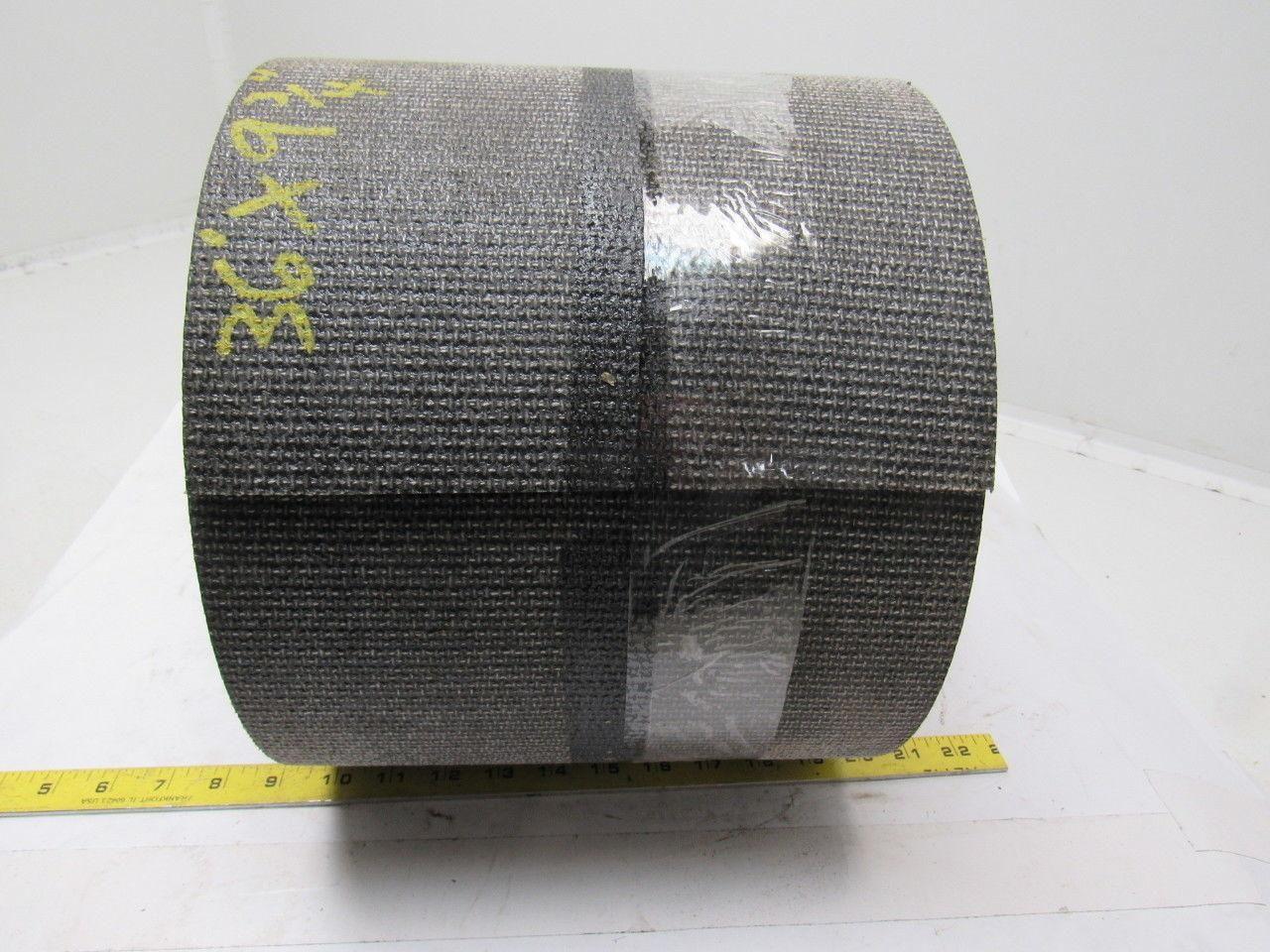 Black PVC Rubber Rough Top Incline Conveyor Belt 36' X 9-3/4" X 0.273"