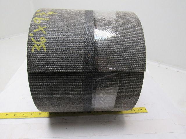 Black PVC Rubber Rough Top Incline Conveyor Belt 36' X 9-3/4" X 0.273"