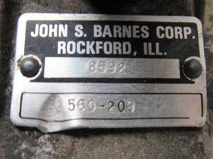 John S. Barns Corp 8592 Motor & Pump Assembly From a Raymond 019-E6OL Fork Lift