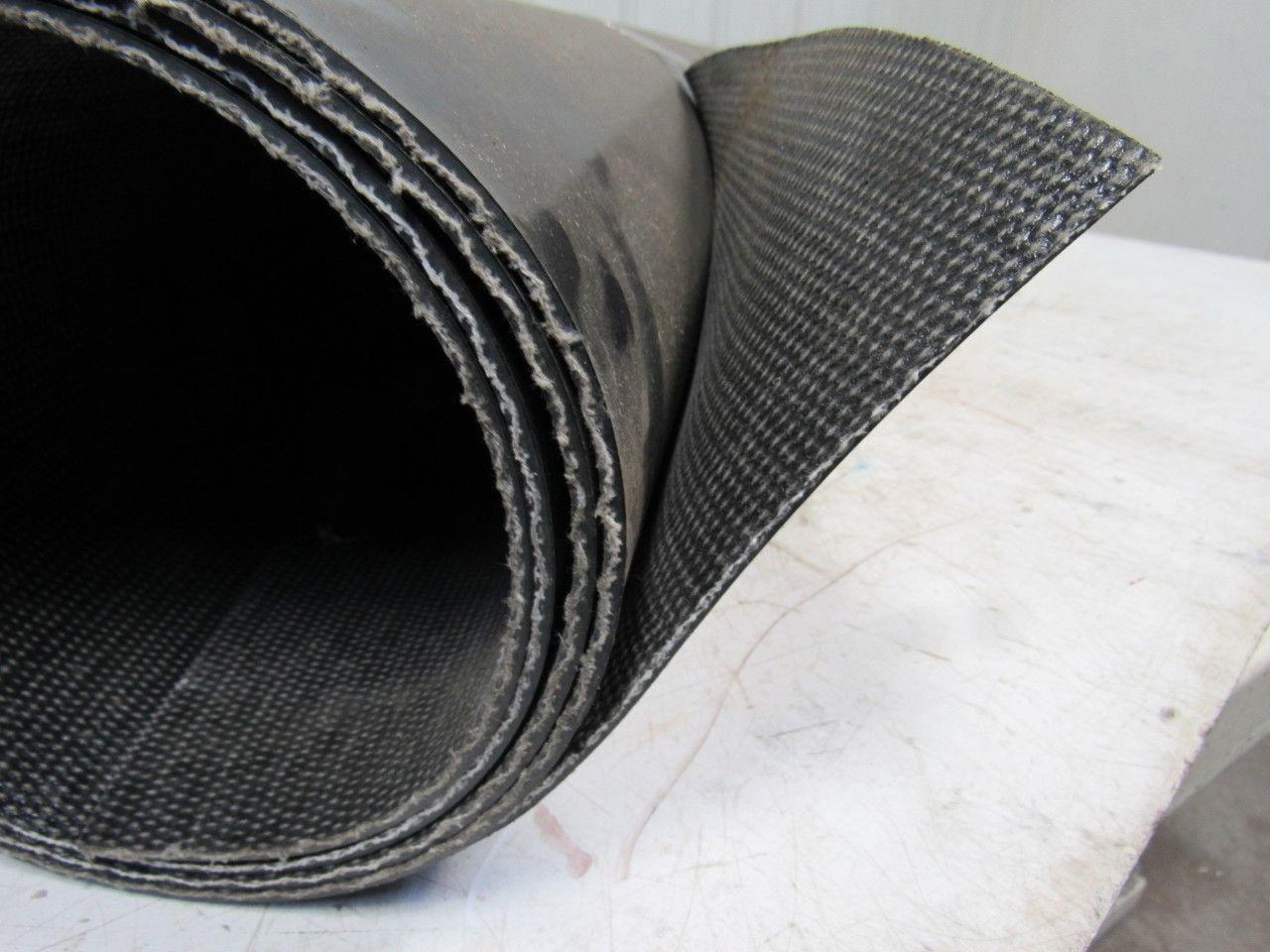 Interwoven Polyester Black PVC Conveyor Belt 8' X 71-3/8" X 0.150"