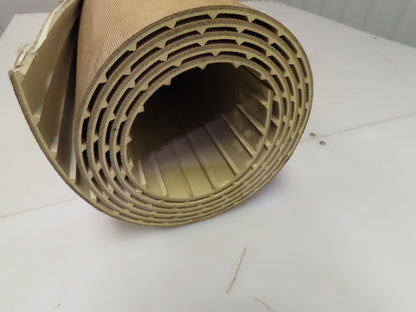 3 Ply White Cleat Ribbed Conveyor Belt 9' X 33" X 0.270"