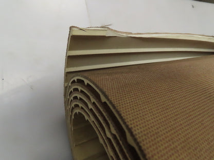 3 Ply White Cleat Ribbed Conveyor Belt 9' X 33" X 0.270"