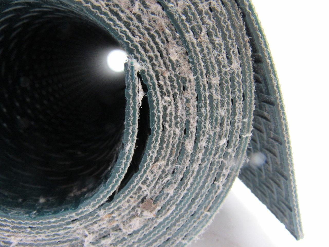 2 Ply Green I-Shape Lattice Pattern PVC Conveyor Belt 8' X 24" X 0.105"