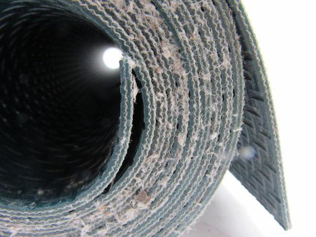 2 Ply Green I-Shape Lattice Pattern PVC Conveyor Belt 8' X 24" X 0.105"