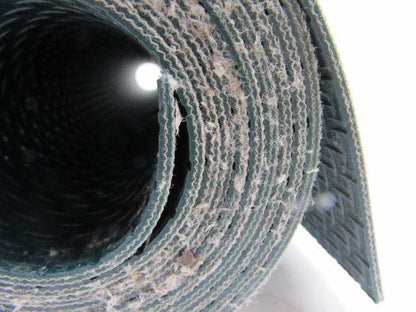 2 Ply Green I-Shape Lattice Pattern PVC Conveyor Belt 8' X 24" X 0.105"