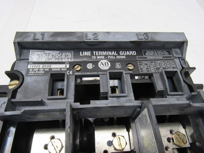 Allen Bradley 1494V-DS60 Ser A Disconnect Switch 60A 600V Non-Fused Left Hand