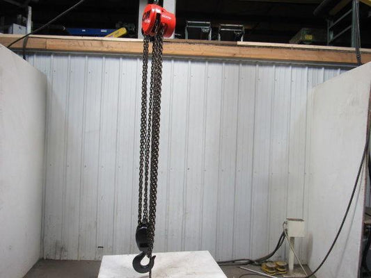 CM Model S 10 Ton Manual Chain Fall Hoist 8' 3" Lift w/Load Limiter Tested