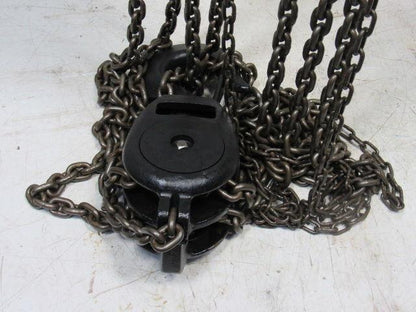 CM Model S 10 Ton Manual Chain Fall Hoist 8' 3" Lift w/Load Limiter Tested