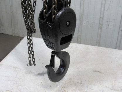 CM Model S 10 Ton Manual Chain Fall Hoist 8' 3" Lift w/Load Limiter Tested