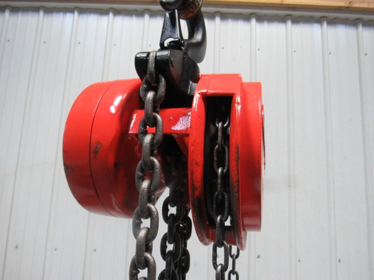 CM Model S 4 Ton Manual Chain Fall Hoist 32' 6" Lift w/Load Limiter Tested