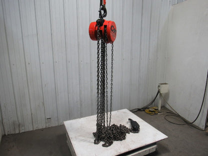CM Model S 4 Ton Manual Chain Fall Hoist 32' 6" Lift w/Load Limiter Tested