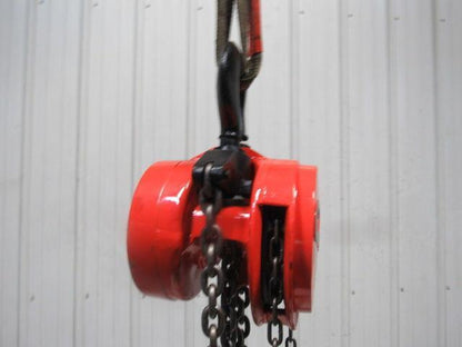CM Cyclone Model S 3 Ton Manual Chain Fall Hoist 4'4" Lift w/Load Limiter Tested
