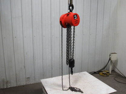 CM Cyclone Model S 3 Ton Manual Chain Fall Hoist 4'4" Lift w/Load Limiter Tested