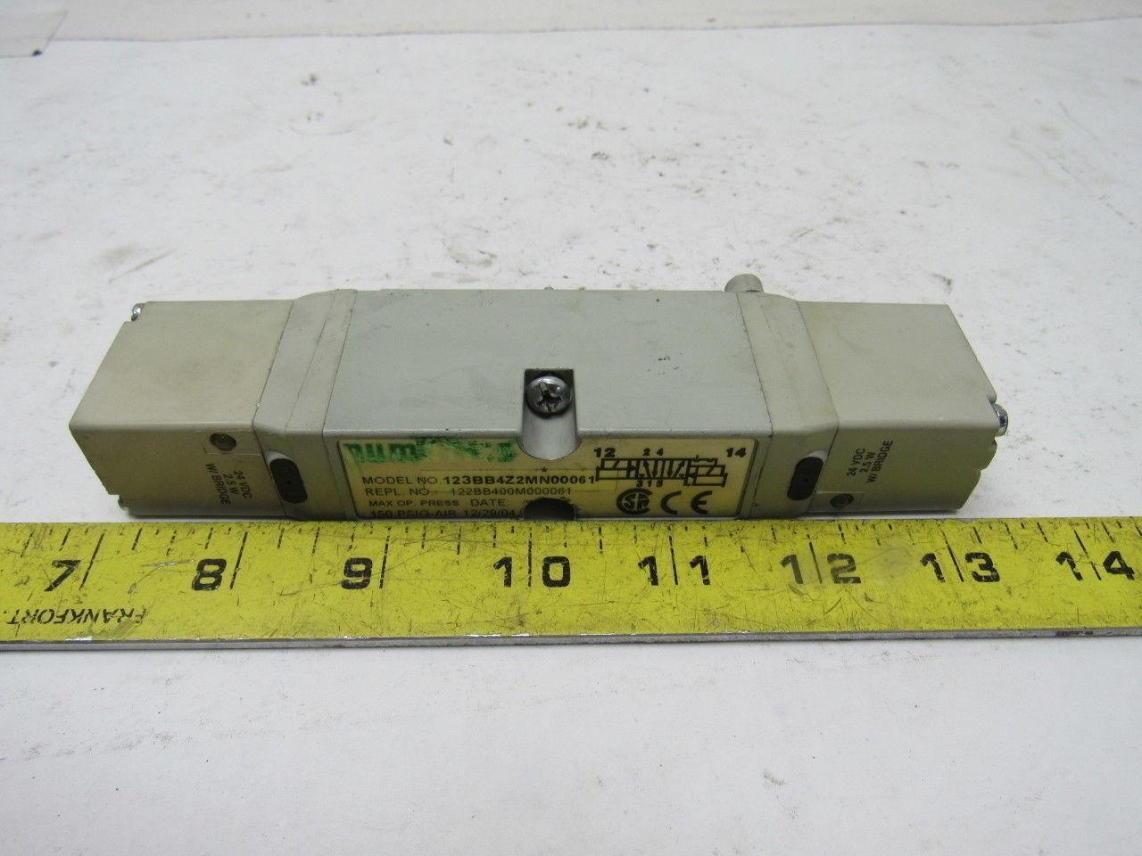 Numatics 123BB4Z2MN00061 4/2 Way 150 PSIG 24VDC Piloted Solenoid Valve