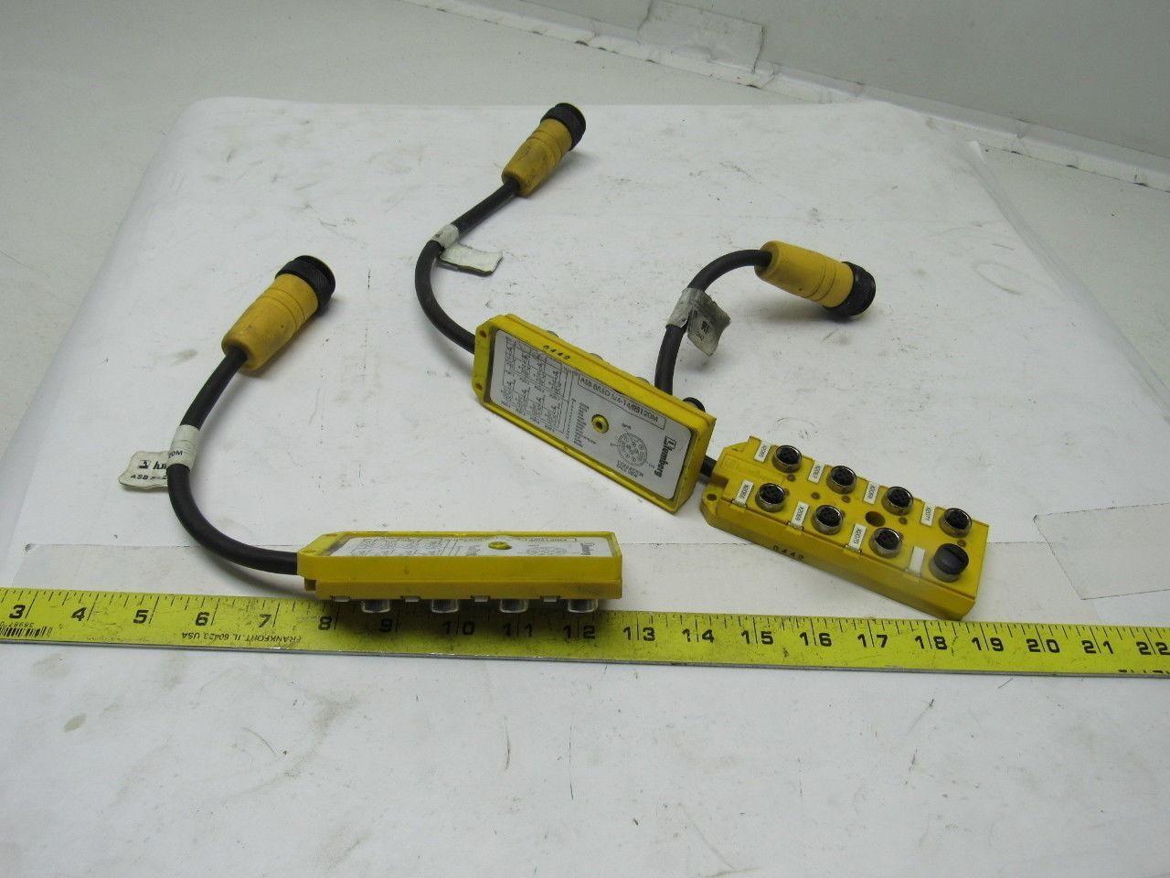 Lumberg ASB 8/LED 5/4-14/RS120M 8 Port Micro J- Box W/ LED Indicators Lot Of 3