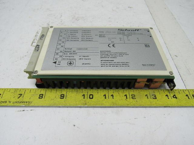 Schroff Pentair CPDC 105 DC/DC Wandler 20-72 VDC Input 5VDC Output Power Supply