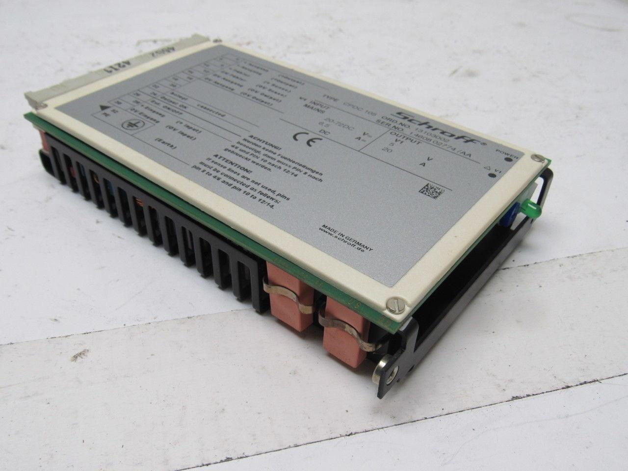 Schroff Pentair CPDC 105 DC/DC Wandler 20-72 VDC Input 5VDC Output Power Supply