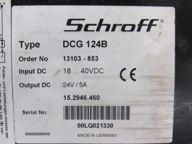 Schroff Pentair DCG 124B 18-40VDC Input~24VDC Power Supply